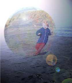 Adorable Karla Archer-Hizsak at the San Francisco Ocean Beach is our August March Mom's Logo!
